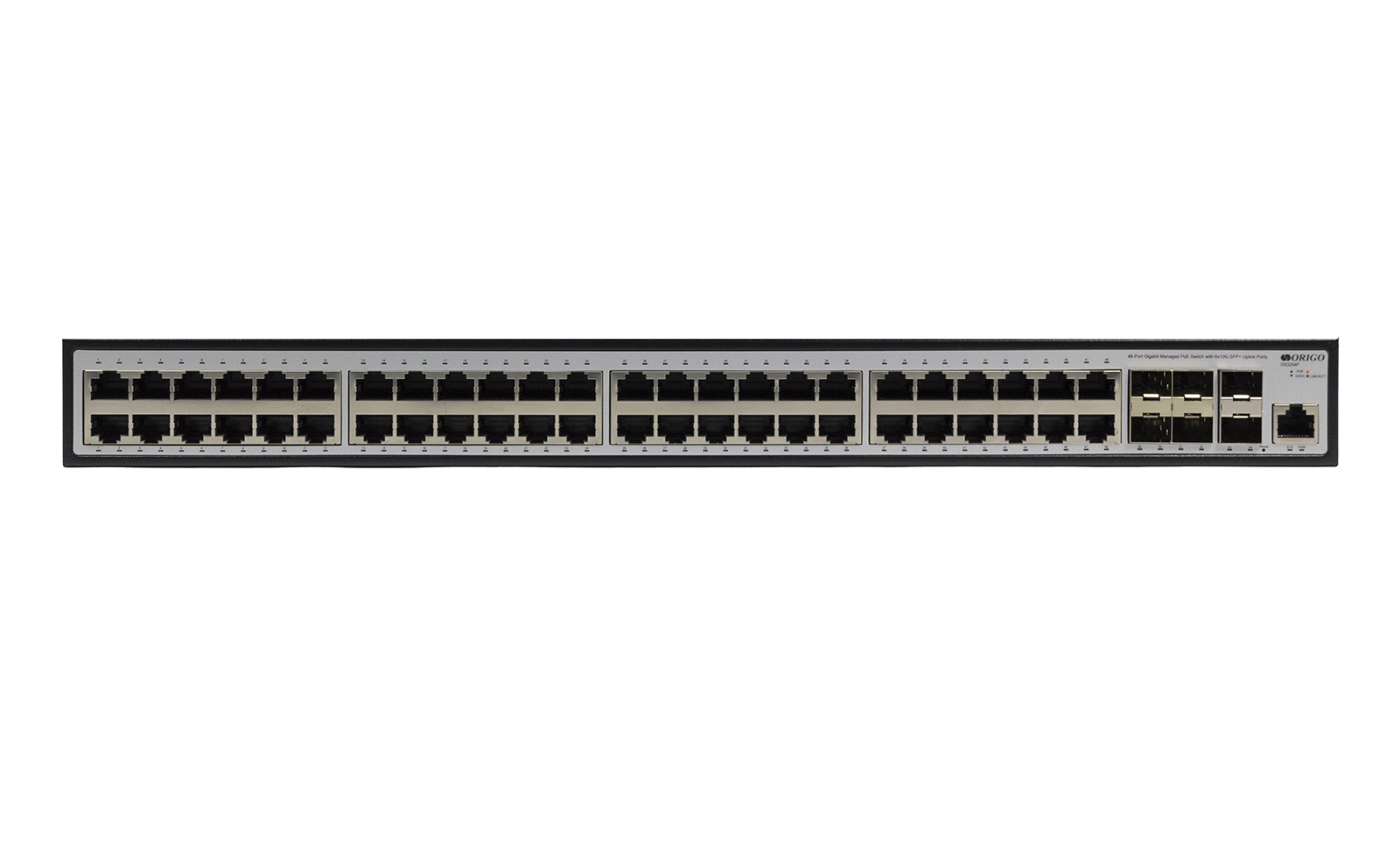 Управляемый L3 PoE-коммутатор 48x1000Base-T PoE+, 6x10G SFP+, PoE-бюджет 500 Вт
