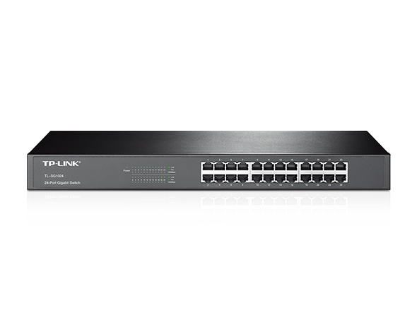 24-портовый гигабитный коммутатор
ПОРТЫ: 24 гигабитных порта RJ45
ХАРАКТЕРИСТИКИ: стальной корпус высотой 1U, монтируется в 19-дюймовую стойку
ОСОБЕННОСТИ: Plug and Play
