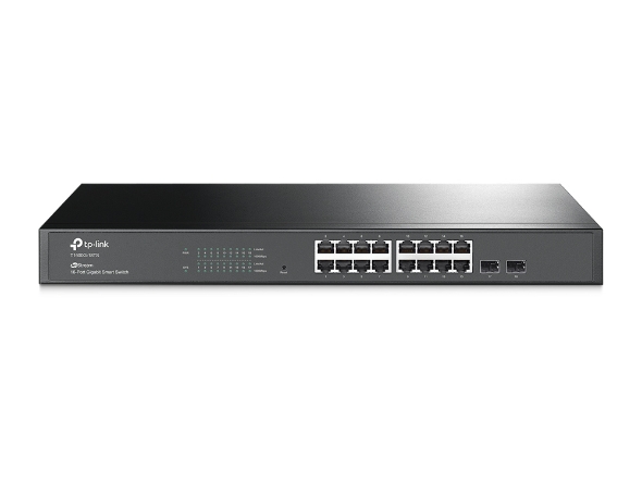 JetStream™ 16-портовый гигабитный Smart коммутатор, 16 портов RJ45 10/100/100 Мбит/с + 2 SFP-слота, VLAN на базе тэга, STP/RSTP/MSTP, IGMP V1/V2/V3 Snooping, фильтрация DHCP, 802.1P QoS, ограничение скорости, голосовой VLAN, Port Trunking, LACP, зеркалиро