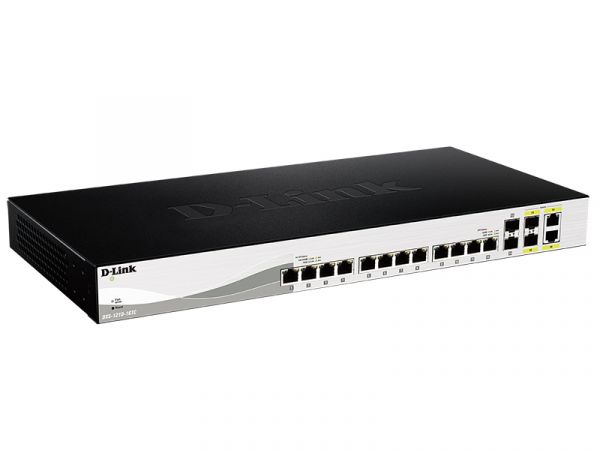 Коммутатор Smart уровня 2+ с 12 портами 10GBase-T, 2 портами 10GBase-X SFP+ и 2 комбо-портами 10GBase-T/SFP+