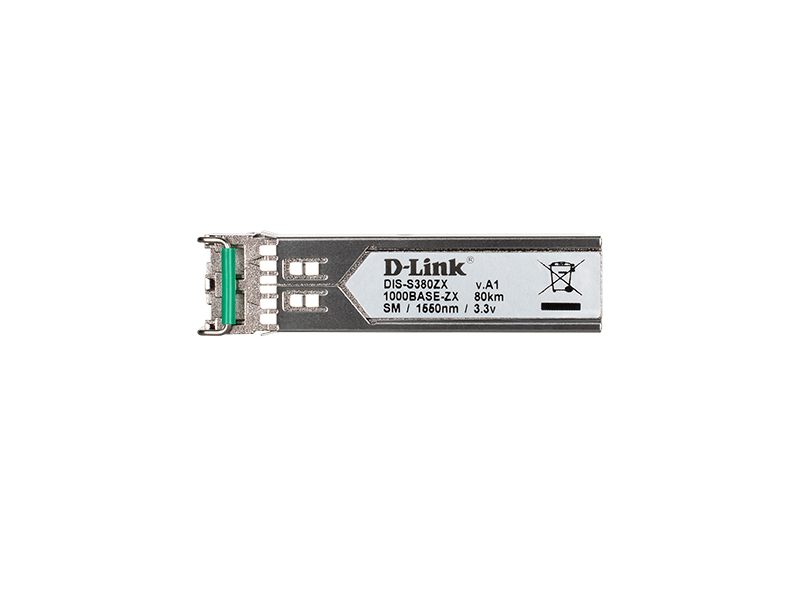 Промышленный SFP-трансивер с 1портом 1000Base-ZX для одномодового оптического кабеля (до 80 км)