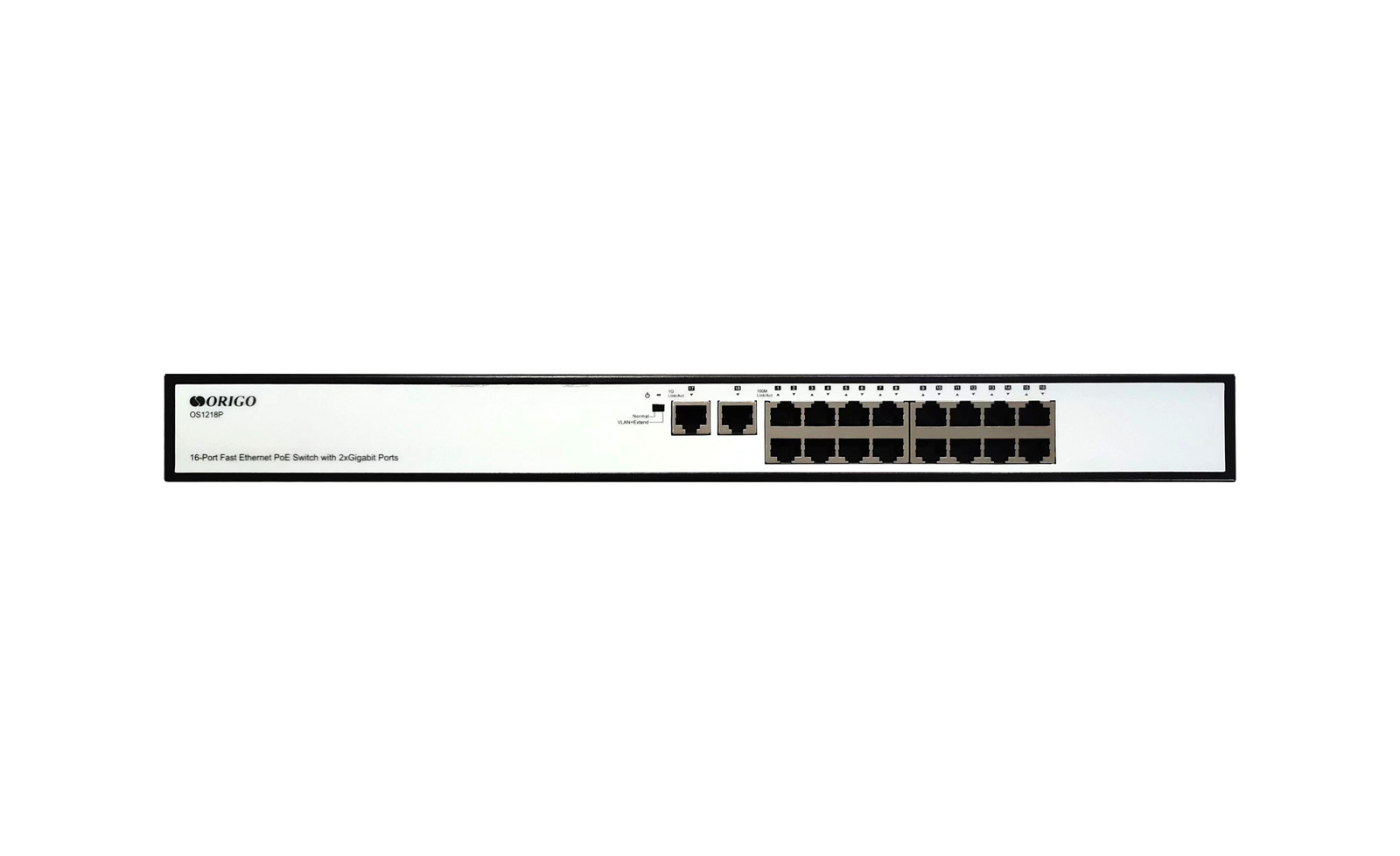 НеуправляемыйPoE-коммутатор 16x100Base-TX PoE+,2x1000Base-T,PoE-бюджет 190 Вт