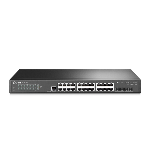 JetStream™ 24‑портовый гигабитный управляемый коммутатор уровня 2+ с 4 SFP+ слотами 10GE
ПОРТЫ: 24 гигабитных порта RJ45, 4 SFP+ слота 10 Гбит/с, консольный порт RJ45/Micro-USB
ХАРАКТЕРИСТИКИ: стальной корпус высотой 1U, монтируется в 19-дюймовую стойку
О