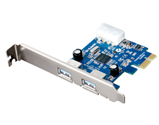 2-портовый USB 3,0 адаптер для шины PCI Express