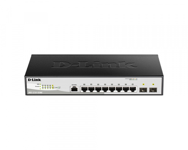 Коммутатор 2 уровня с 8 портами 10/100/1000Base-T и 2 портами 1000Base-X SFP