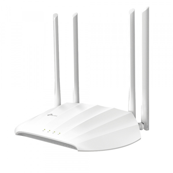 AC1200 Двухдиапазонная Wi-Fi точка доступа
СКОРОСТЬ: до 300 Мбит/с на 2,4 ГГц + до 867 Мбит/с на 5 ГГц
ХАРАКТЕРИСТИКИ: 4 фиксированные антенны, 1 гигабитный порт
ОСОБЕННОСТИ: поддержка Passive PoE, рабочие режимы: точка доступа/клиент/усилитель Wi-Fi сигн
