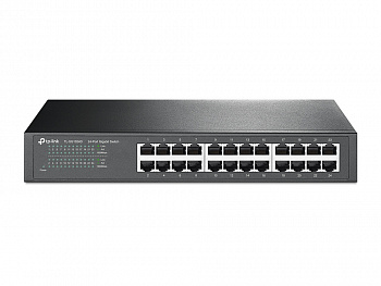 24-портовый гигабитный коммутатор
ПОРТЫ: 24 гигабитных порта RJ45
ХАРАКТЕРИСТИКИ: стальной корпус высотой 1U, монтируется в 13-дюймовую стойку
ОСОБЕННОСТИ: Plug and Play
