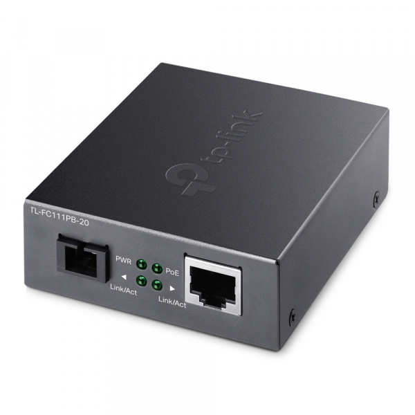 WDM медиаконвертер с PoE‑портом RJ45 10/100 Мбит/с и разъёмом SC 100 Мбит/с для одномодового двунаправленного оптического кабеля
ПОРТЫ: 1 разъём SC 100 Мбит/с, 1 PoE-порт RJ45 10/100 Мбит/с (авто-MDI/MDIX)
ХАРАКТЕРИСТИКИ: 802.3af, бюджет PoE: 15,4 Вт, пол