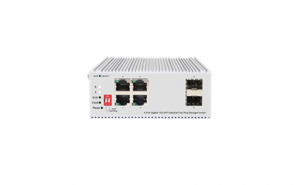 Промышленный управляемый L2 коммутатор 4x1000Base-T , 2x1000Base-X SFP