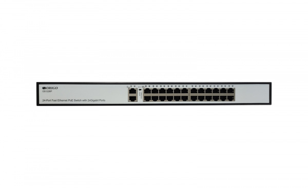 НеуправляемыйPoE-коммутатор24x100Base-TX PoE+,2x1000Base-T,PoE-бюджет 285 Вт