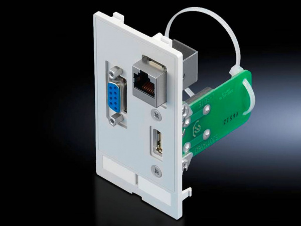 SZ Вставка с разъемами USB тип А и RJ45 гнездо/гнездо, SUB-D9 гнездо/штекер 1шт