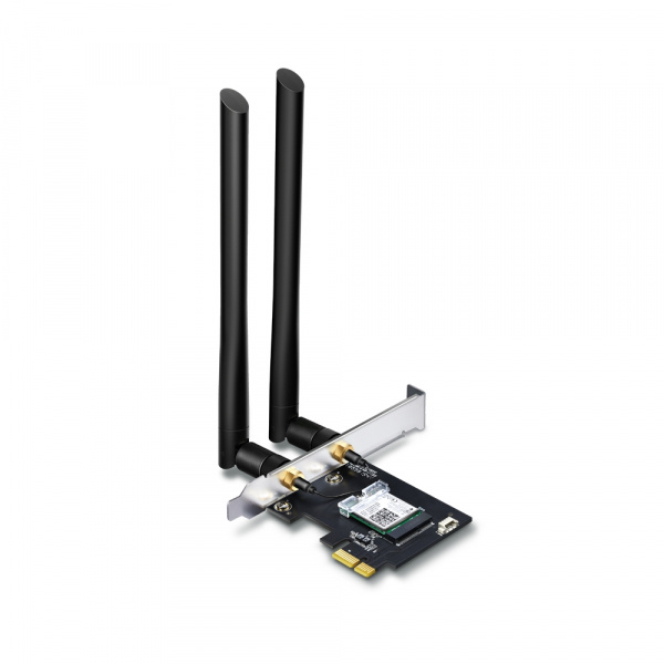 AC1200 Двухдиапазонный Wi-Fi Bluetooth-адаптер PCI Express
СКОРОСТЬ: до 300 Мбит/с на 2,4 ГГц + до 867 Мбит/с на 5 ГГц
ХАРАКТЕРИСТИКИ: 2 внешние антенны с высоким коэффициентом усиления
ОСОБЕННОСТИ: Bluetooth 4.2